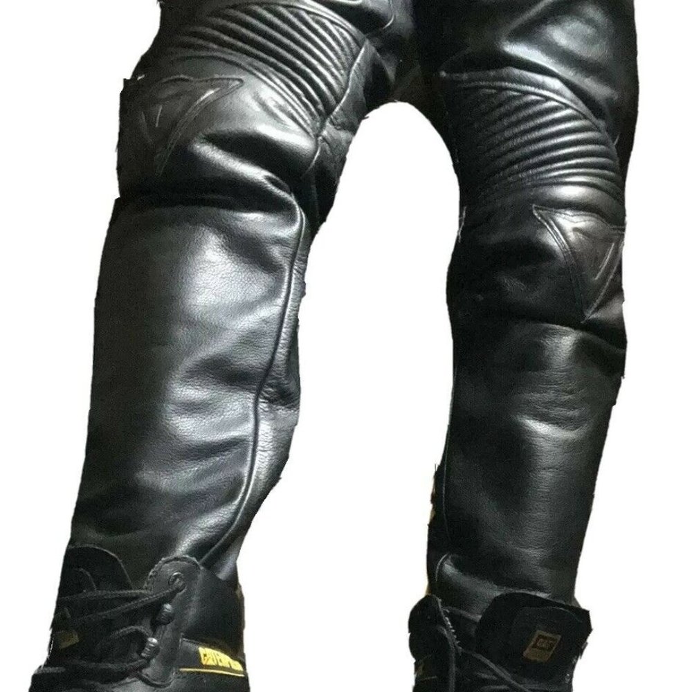 Dainese 100% Real Leather Black Moto Pants